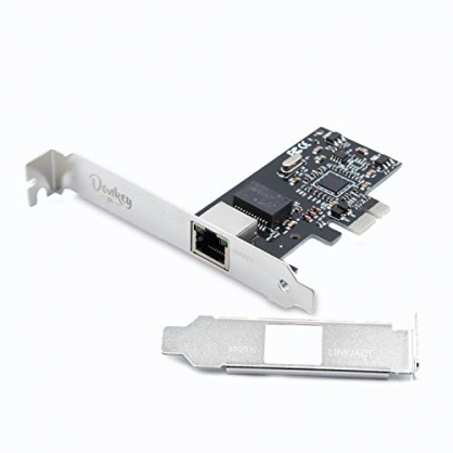 Donkey pc - Tarjeta de Red PCIE 1GB GIGABIT de hasta 1000Mbps con Chipset Realtek RTL8111C. Tarjeta PCI Gigabit Ethernet RJ45 (10/100/1000 Mbps). Incluye Bracket de bajo Perfil.