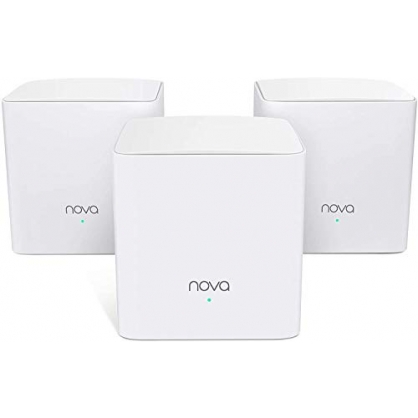 Tenda Nova Mesh MW5C - Sistema Router Wifi para Todo el Hogar (3 Unidades, Mu-Mimo, Seamless Roaming, Fast Ethernet, Control Parental, Funciona con Alexa)