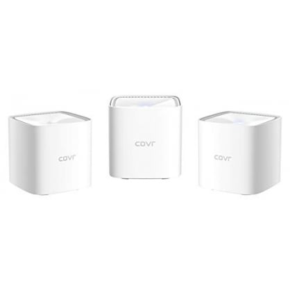D-Link COVR-1103 Kit WiFi Mesh AC1200, Dual-Band, tres nodos extensores inteligentes Wi-Fi hasta 1200 Mbps, malla, encriptación WPA3, LAN Gigabit, Wave2, Streaming 4K, compatible Alexa/Google, blanco