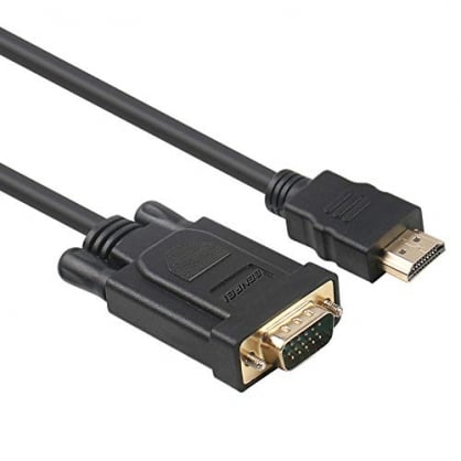 BENFEI Cable HDMI a VGA, Chapado en Oro, Macho a Macho para Ordenador, portátil, PC, Monitor, proyector, HDTV, Chromebook, Raspberry Pi, Roku, Xbox y más, Color Negro 0,9 m